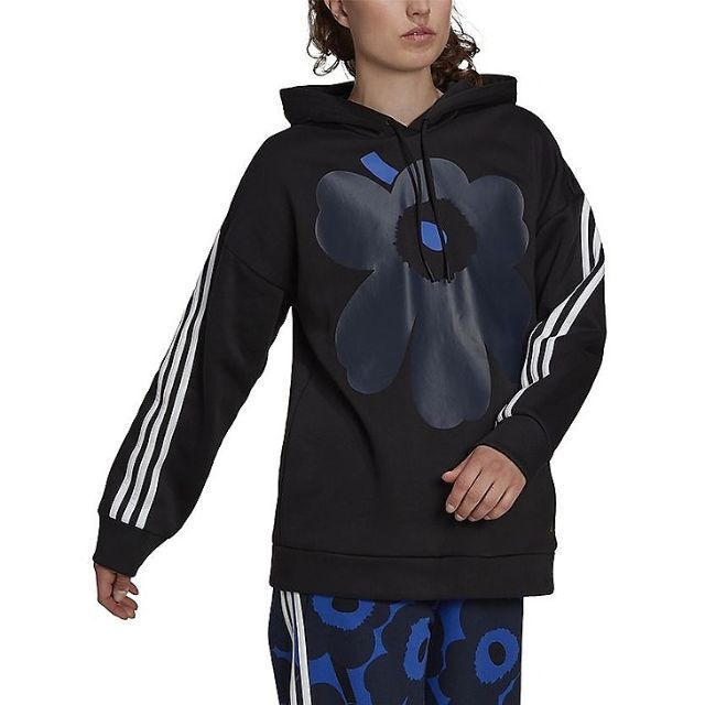 marimekko(マリメッコ)の新品 adidas × marimekko パーカー L ブラック マリメッコ レディースのトップス(パーカー)の商品写真