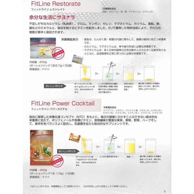 箱なし)パワーカクテルセット FitLine フィットライン 酵素の+