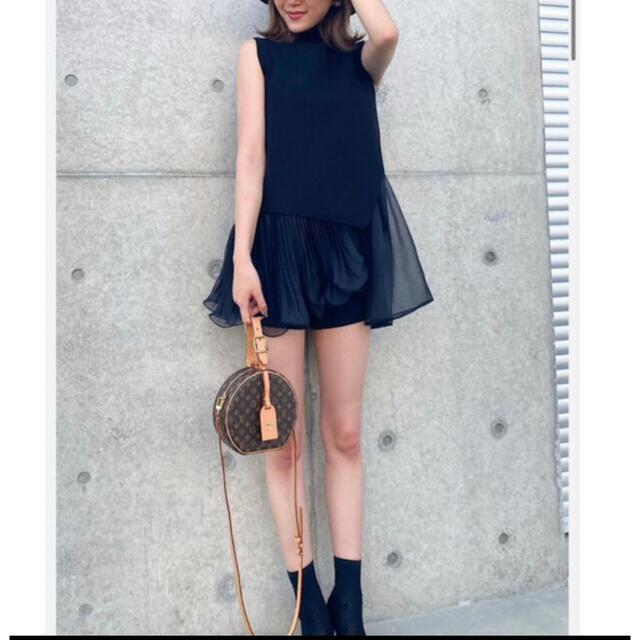 sheller シェリエ プリーツレイヤードサマーニット トップス sheller シェリエ プリーツレイヤードサマーニット トップス