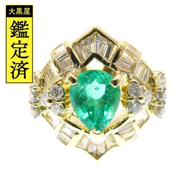エメラルドリング K18YG エメラルド/D【205】の通販 by 質屋 大黒屋
