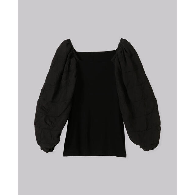 CONFLICTING POWER SLEEVE BLOUSE/Black レディースのトップス(シャツ/ブラウス(長袖/七分))の商品写真