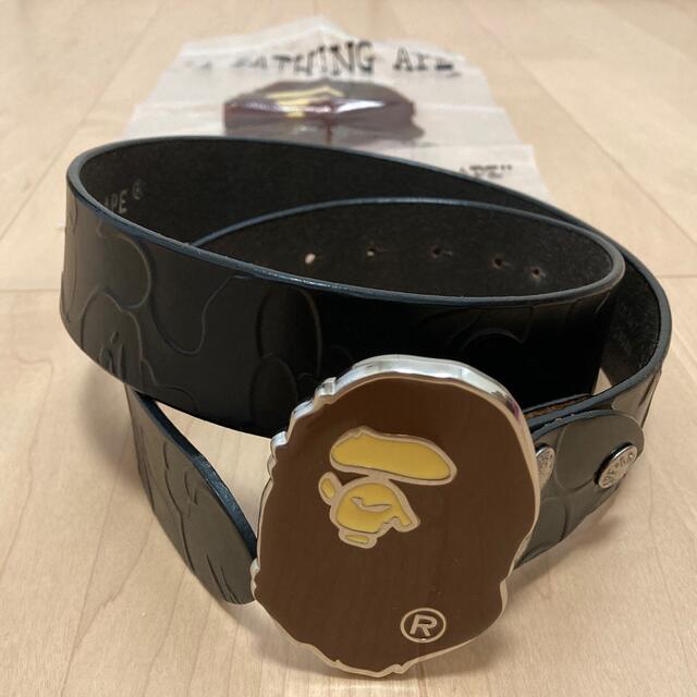 A BATHING APE - 【美品】A BATHING APE BAPE 猿ロゴ バックル ベルト ...