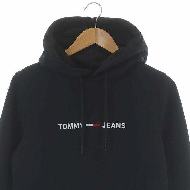 TOMMY(トミー)のトミー ジーンズ 20AW ロゴパーカー プルオーバー 長袖 XS 黒 メンズのトップス(パーカー)の商品写真