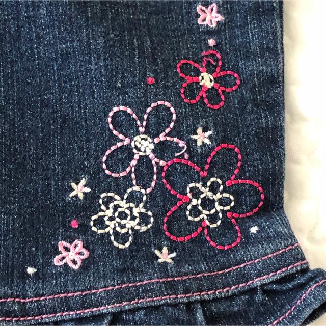 motherways(マザウェイズ)のマザウェイズ♡花刺繍デニム　サイズ80 パンツ　ボトムス　女の子 キッズ/ベビー/マタニティのベビー服(~85cm)(パンツ)の商品写真