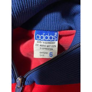 80s adidasアディダス 赤紺モデル ジャージ デサント 西ドイツ 6号