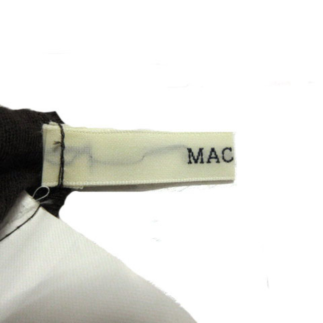 MACPHEE(マカフィー)のマカフィー カットソー 半袖 バックボタンダウン シルク 総柄 青系 茶 38 レディースのトップス(カットソー(半袖/袖なし))の商品写真