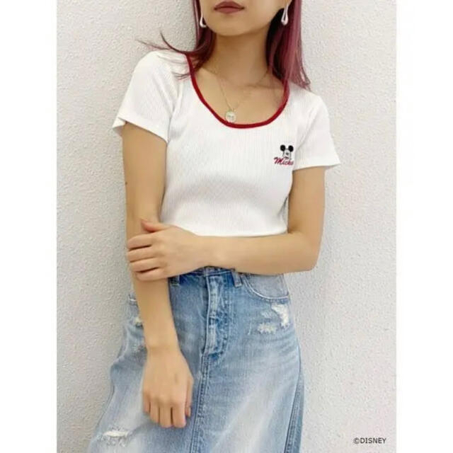 リンガーテレコショートTシャツ/Mickey Mouse