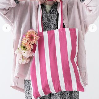 ネストローブ(nest Robe)のnest Robe コットンストライプトートBAG(トートバッグ)