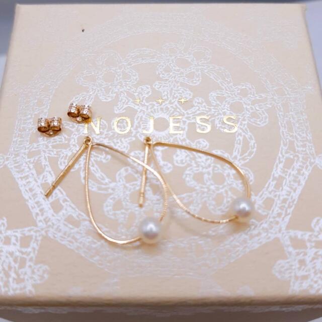 NOJESS(ノジェス)のノジェス　NOJESS K10YG パールピアス　箱・販売証明書付き レディースのアクセサリー(ピアス)の商品写真