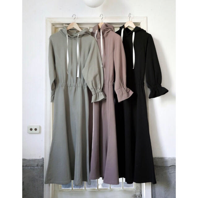 Her lip to(ハーリップトゥ)のherlipto Hooded Cotton-blend JerseyDress レディースのワンピース(ロングワンピース/マキシワンピース)の商品写真