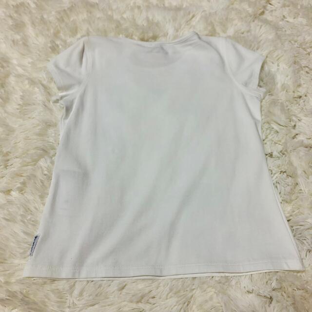 ARMANI JUNIOR(アルマーニ ジュニア)のアルマーニジュニア   ARMANI Jr. Tシャツ　6A 118 白　ピンク キッズ/ベビー/マタニティのキッズ服女の子用(90cm~)(Tシャツ/カットソー)の商品写真