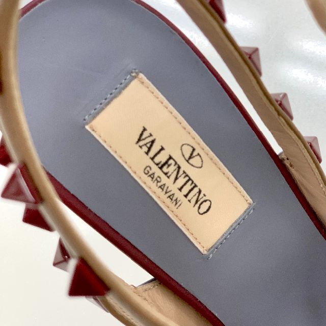 VALENTINO(ヴァレンティノ)の3692 ヴァレンティノ ロックスタッズ レザー パンプス ブルー レディースの靴/シューズ(ハイヒール/パンプス)の商品写真