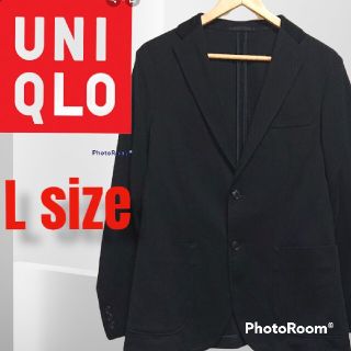 ユニクロ(UNIQLO)の☆状態良好☆UNIQLO コンフォートジャケット L 黒 カジュアル フォーマル(テーラードジャケット)