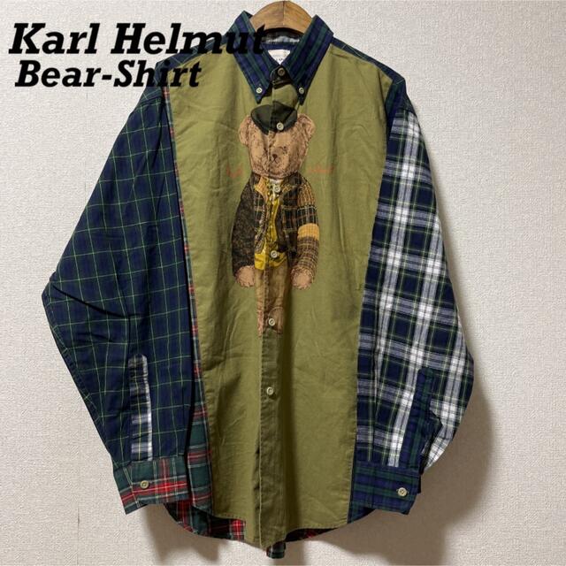 KarlHelmut【美品】Karl Helmut カールヘルム ドッキング ベアーシャツ M