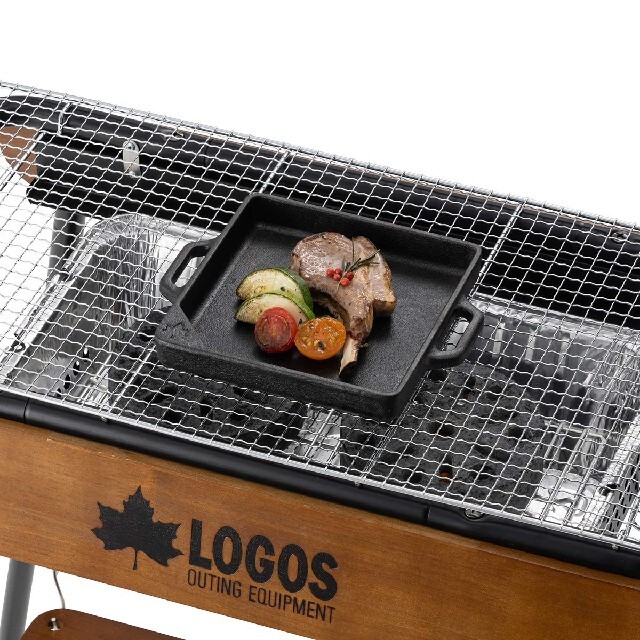 LOGOS(ロゴス)の新品　LOGOS　アイアンMYグリルPAN・スクエア　グリルパン スポーツ/アウトドアのアウトドア(調理器具)の商品写真