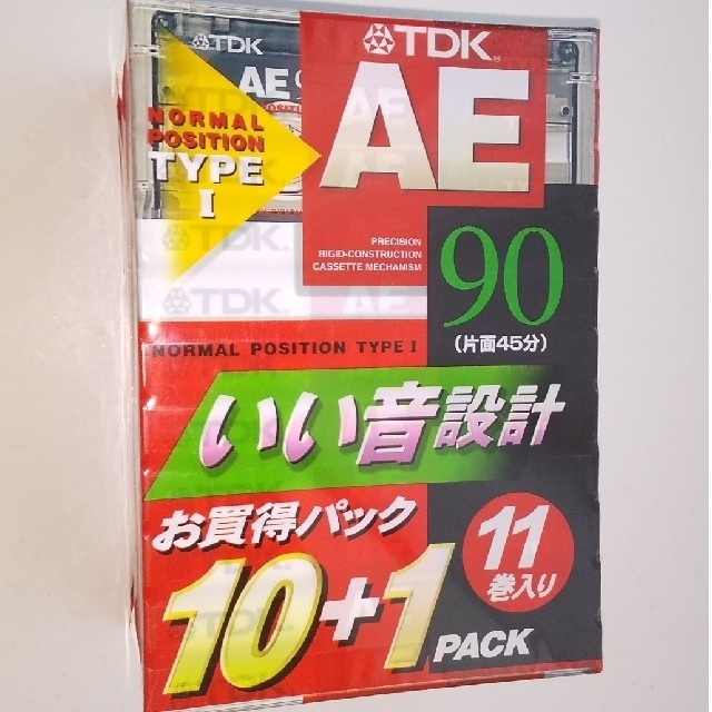 TDK(ティーディーケイ)のＴＤＫ  ＡＥ―９０Ｘ１１Ｆカセットテープ１０+１本パック スマホ/家電/カメラのオーディオ機器(その他)の商品写真