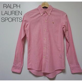 ポロラルフローレン(POLO RALPH LAUREN)のRALPH LAUREN SPORTS レディスボタンダウンシャツ ピンク　M(シャツ/ブラウス(長袖/七分))