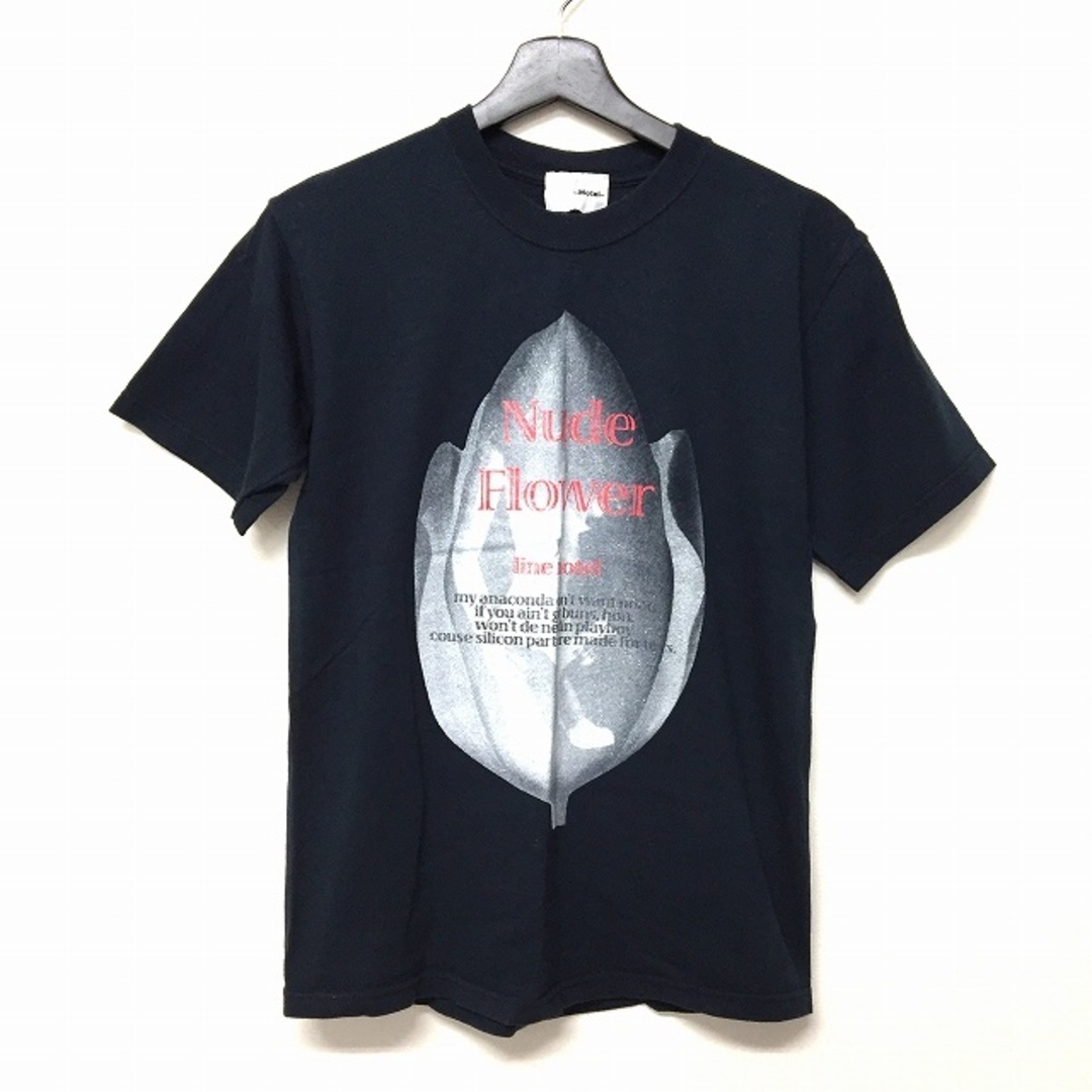 Motel(モーテル)のモーテル MOTEL プリント 半袖Tシャツ カットソー ネイビー 紺 0 メンズのトップス(Tシャツ/カットソー(半袖/袖なし))の商品写真