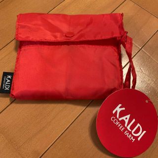 カルディ(KALDI)のカルディ　エコバッグ　赤(エコバッグ)