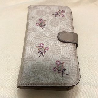 コーチ(COACH)のCoach 手帳型　携帯カバー　iPhone 12 カバー　中古(モバイルケース/カバー)