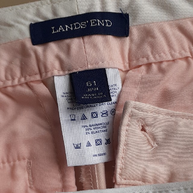 LANDS’END(ランズエンド)のランズエンド　ストレッチストレートパンツ　ピンク レディースのパンツ(チノパン)の商品写真