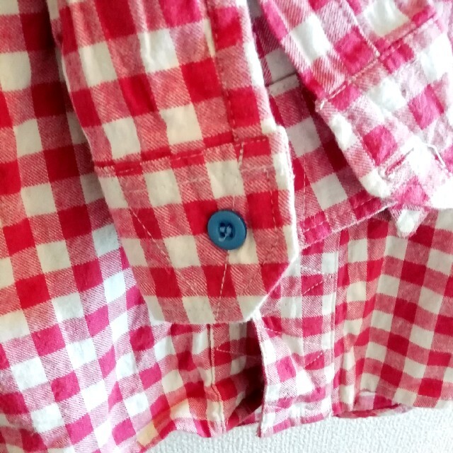 UNIF(ユニフ)のUNIF チェックシャツ 赤 レッド ボタンシャツ ネルシャツ S ユニセックス メンズのトップス(シャツ)の商品写真