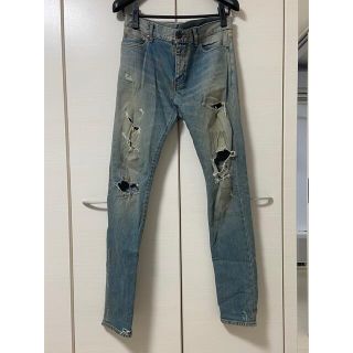 サンローラン(Saint Laurent)の登坂着 美品 サンローラン クラッシュデニム 31 SAINTLAURENT(デニム/ジーンズ)