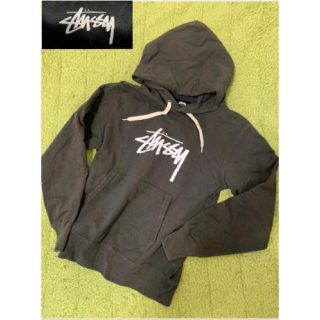 ステューシー(STUSSY)の【訳あり】ステューシー　パーカー　レディース　S 黒(パーカー)