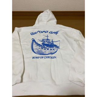 バンプオブチキン(BUMP OF CHICKEN)のバンプオブチキン パーカー aurora ark Hoodie 白 XL(ミュージシャン)