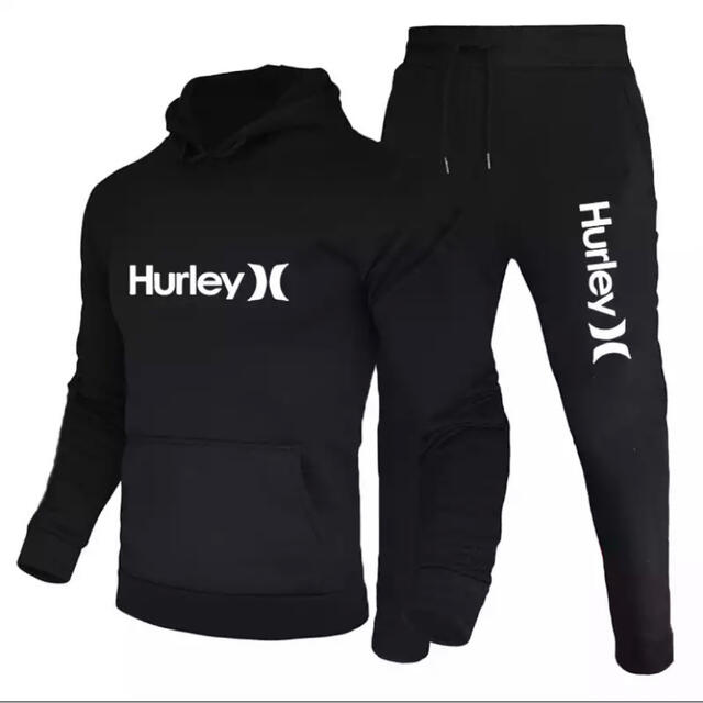 Hurley セットアップ Lサイズ ブラックの通販 by s&peace｜ラクマ