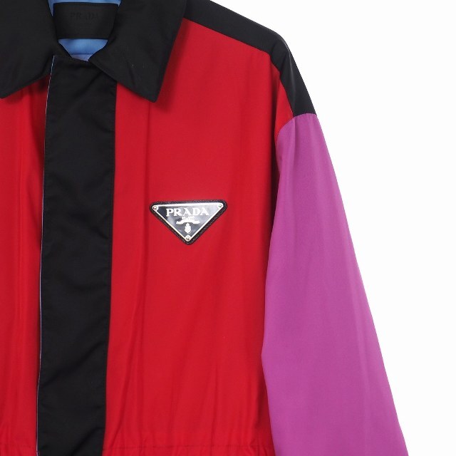 PRADA(プラダ)のプラダ 2019model カラー切替 三角プレート ロゴ ブルゾン S メンズのジャケット/アウター(ブルゾン)の商品写真
