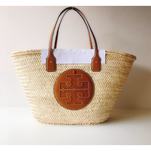 Tory Burch(トリーバーチ)のトリーバーチ　バッグ　カゴバッグ　ショルダーバッグ　トート　ストロー　美品　A4 レディースのバッグ(トートバッグ)の商品写真