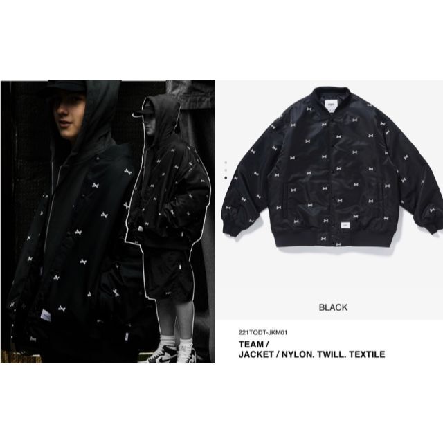 ジャケット/アウターBLACK XL 22SS WTAPS TEAM / JACKET / NYLO