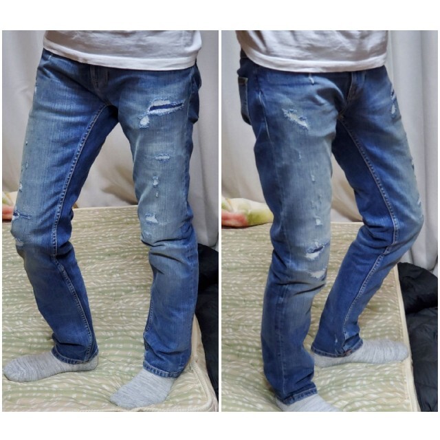 Nudie Jeans THIN FINN Worn In Ecru W30