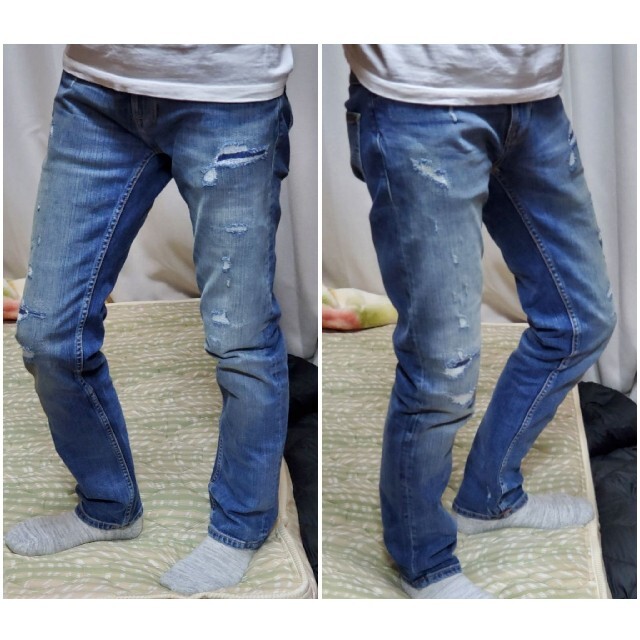 Nudie Jeans(ヌーディジーンズ)のNudie Jeans THIN FINN Worn In Ecru W30 メンズのパンツ(デニム/ジーンズ)の商品写真