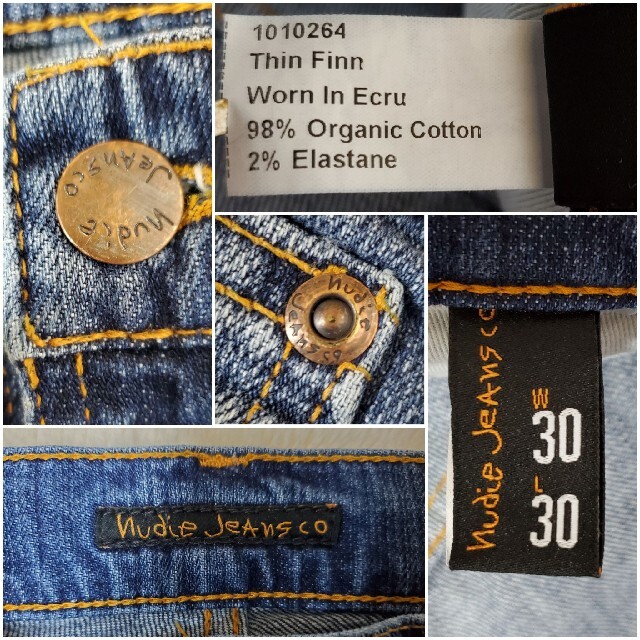 Nudie Jeans(ヌーディジーンズ)のNudie Jeans THIN FINN Worn In Ecru W30 メンズのパンツ(デニム/ジーンズ)の商品写真