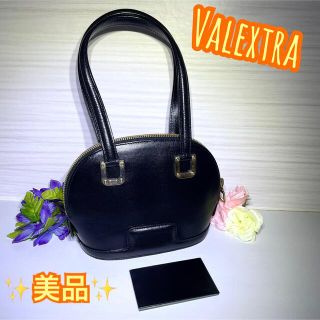 ヴァレクストラ(Valextra)の✨美品✨ Valextra ヴァレクストラ レザー 本革 ハンドバッグ ブラック(ハンドバッグ)