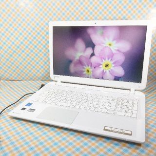 トウシバ(東芝)の大容量1TB☆Core i3☆WEBカメラ搭載☆綺麗なホワイト(ノートPC)