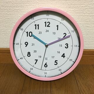 知育時計　学習用時計　子供　モンテッソーリ  練習 知育　ピンク　壁掛け時計(掛時計/柱時計)