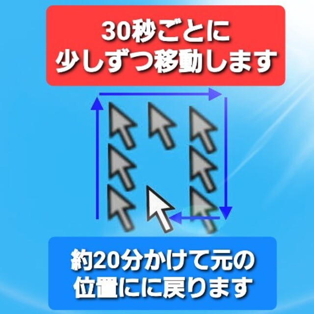 【匿名配送】在宅勤務に！スクリーンセーバー防止 マウスジグラー小型版 スマホ/家電/カメラのPC/タブレット(PC周辺機器)の商品写真