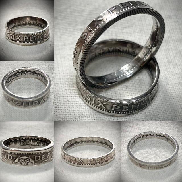 数量限定!! 【オーダー】イギリス硬貨 6ペンス coin ring メンズのアクセサリー(リング(指輪))の商品写真