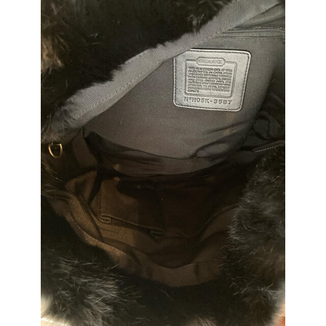 COACH - COACHコーチ☆ファーバック 黒の通販 by xomyak's shop COACH - COACHコーチ☆ファーバック 黒の通販 by xomyak's shop