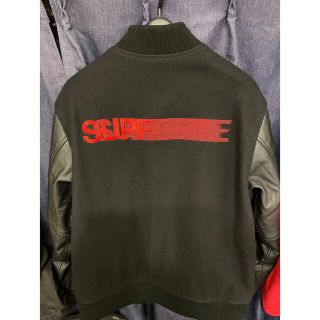 シュプリーム(Supreme)のSupreme Motion Logo Varsity Jacket Black(スタジャン)