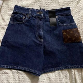 LOUIS VUITTON - 超レア 36 モノグラムパッチロング デニム LOUIS VUITTON - 超レア 36 モノグラムパッチロング デニム