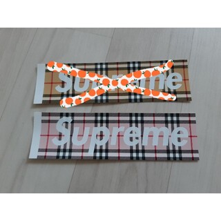 シュプリーム(Supreme)のSupreme x Burberry box logo sticker 1枚(しおり/ステッカー)