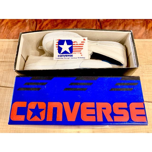 CONVERSE(コンバース)の★90s!USA!レア!コンバース スリッポン スキッドグリップ 白 2109★ レディースの靴/シューズ(スニーカー)の商品写真