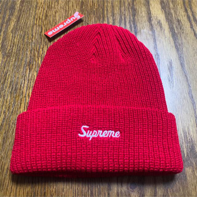 新品 Supreme Loose Gauge Beanie Red ニット帽メンズ