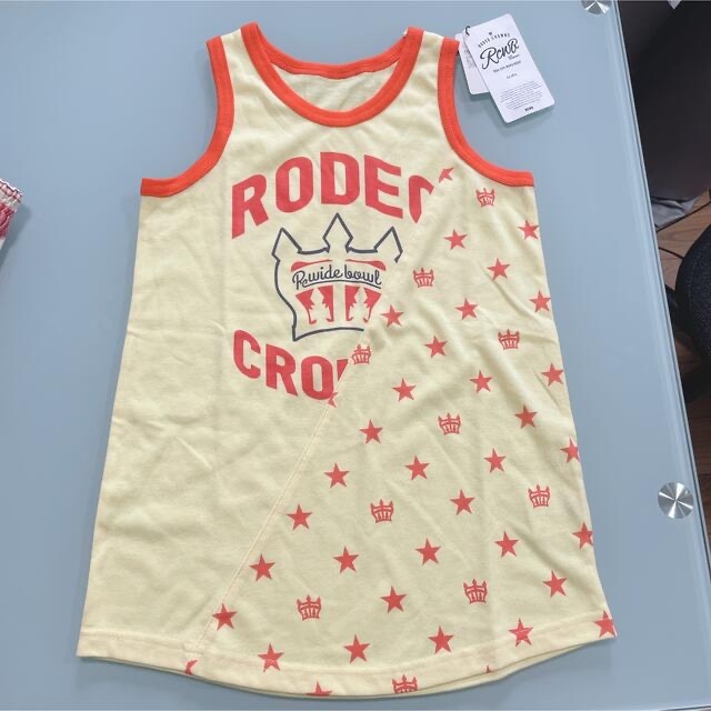 RODEO CROWNS(ロデオクラウンズ)の新品•未使用　子供服 Mサイズ ロデオクラウンズ タンクトップ  キッズ/ベビー/マタニティのキッズ服女の子用(90cm~)(Tシャツ/カットソー)の商品写真