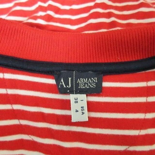 ARMANI JEANS(アルマーニジーンズ)の国内正規品 アルマーニジーンズ ロゴ ボーダー ポロシャツ カットソー レディースのトップス(シャツ/ブラウス(半袖/袖なし))の商品写真