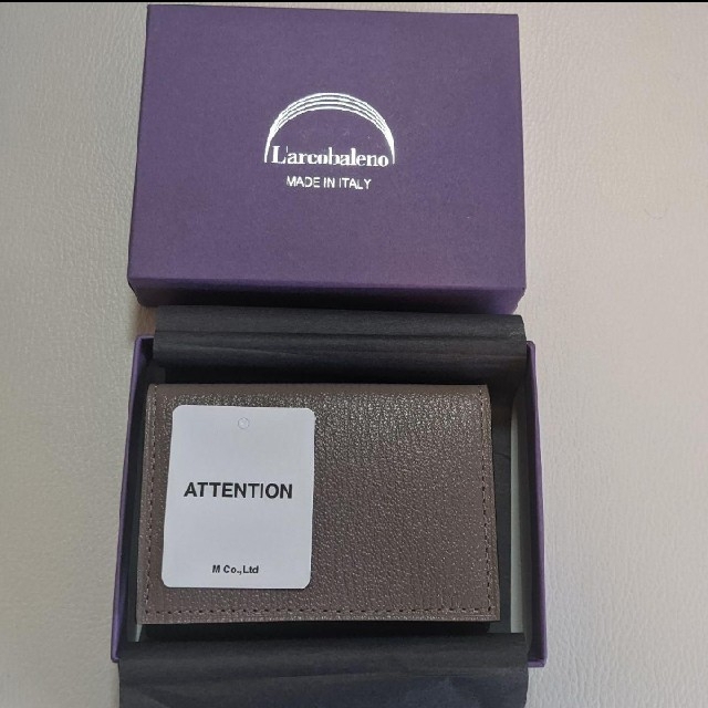 新品　L'arcobalen　グレー　ミニウォレット　ラルコバレーノ　３つ折り レディースのファッション小物(財布)の商品写真
